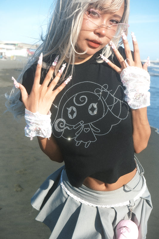 Midnight Lilith Cropped Tee