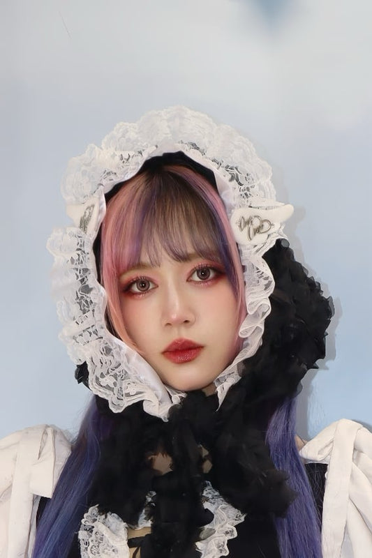 "Be Not Afraid" Babushka Bonnet (Dark)