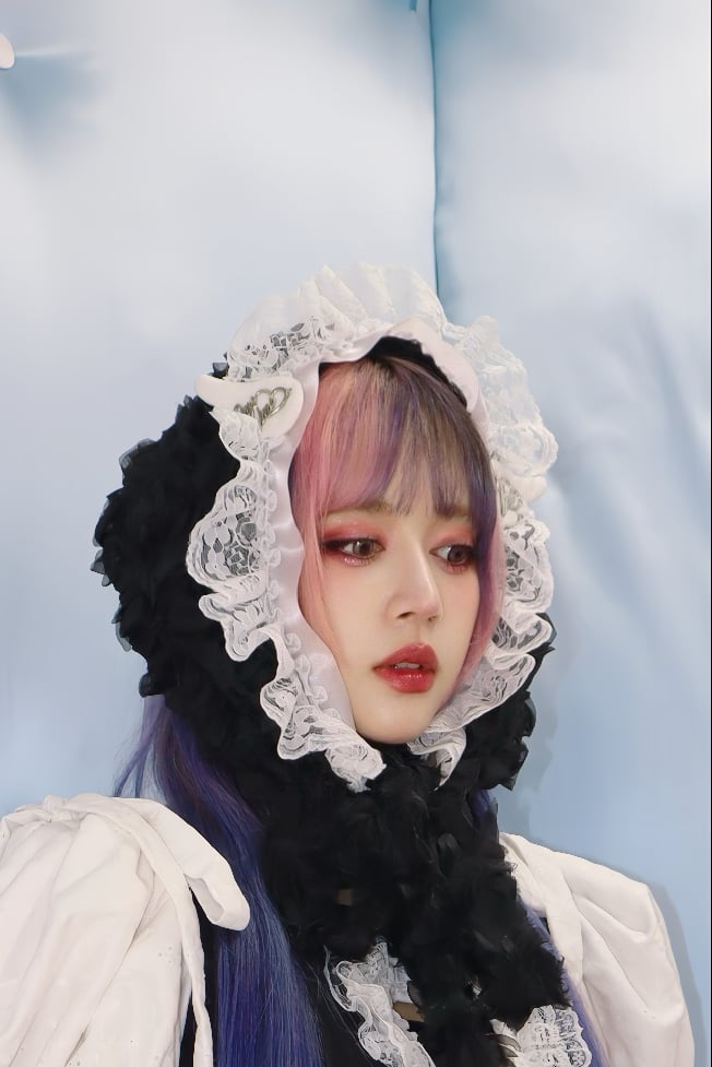 "Be Not Afraid" Babushka Bonnet (Dark)