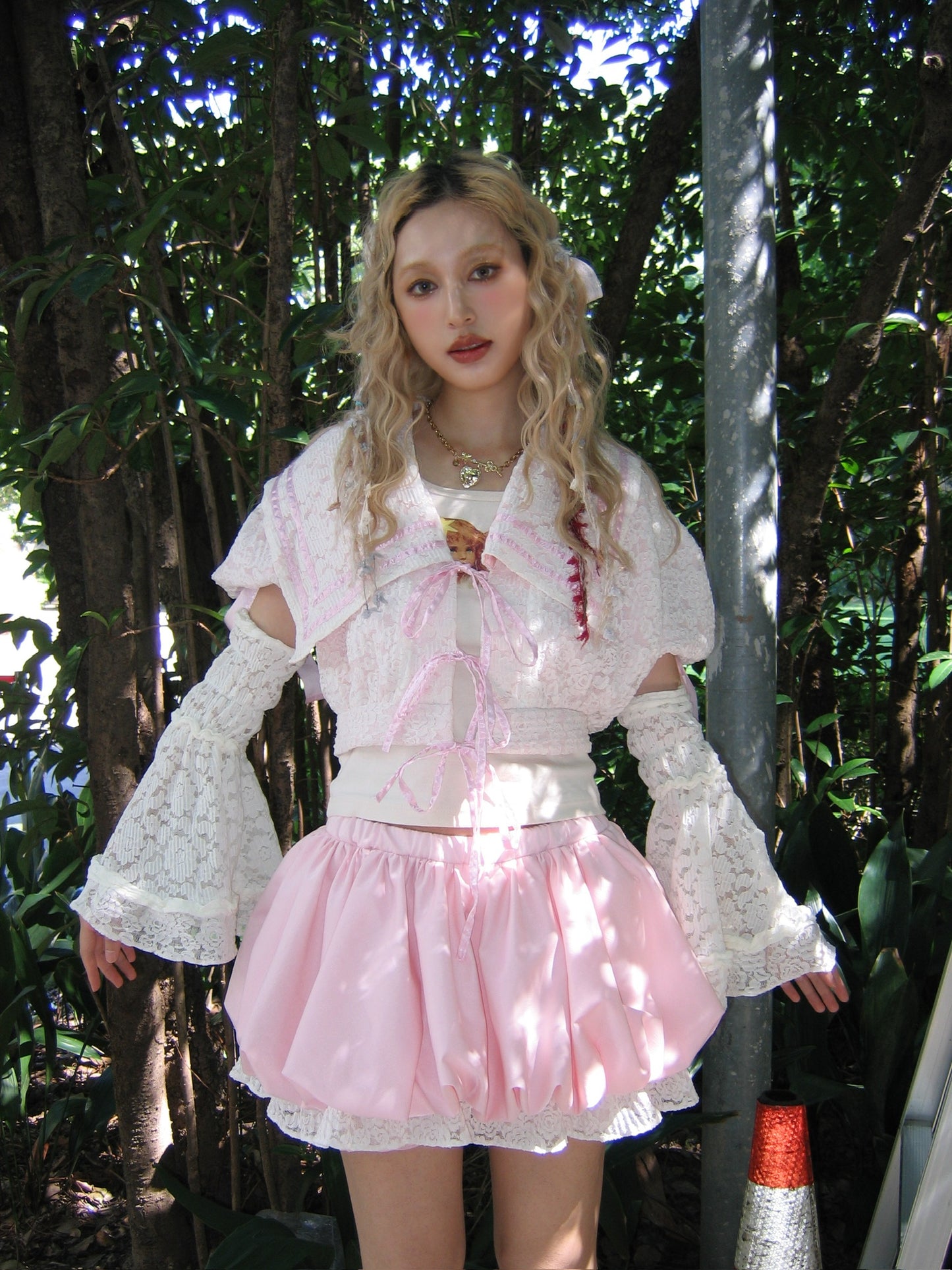 Milk Blossom Cardigan + Detachable Sleeves