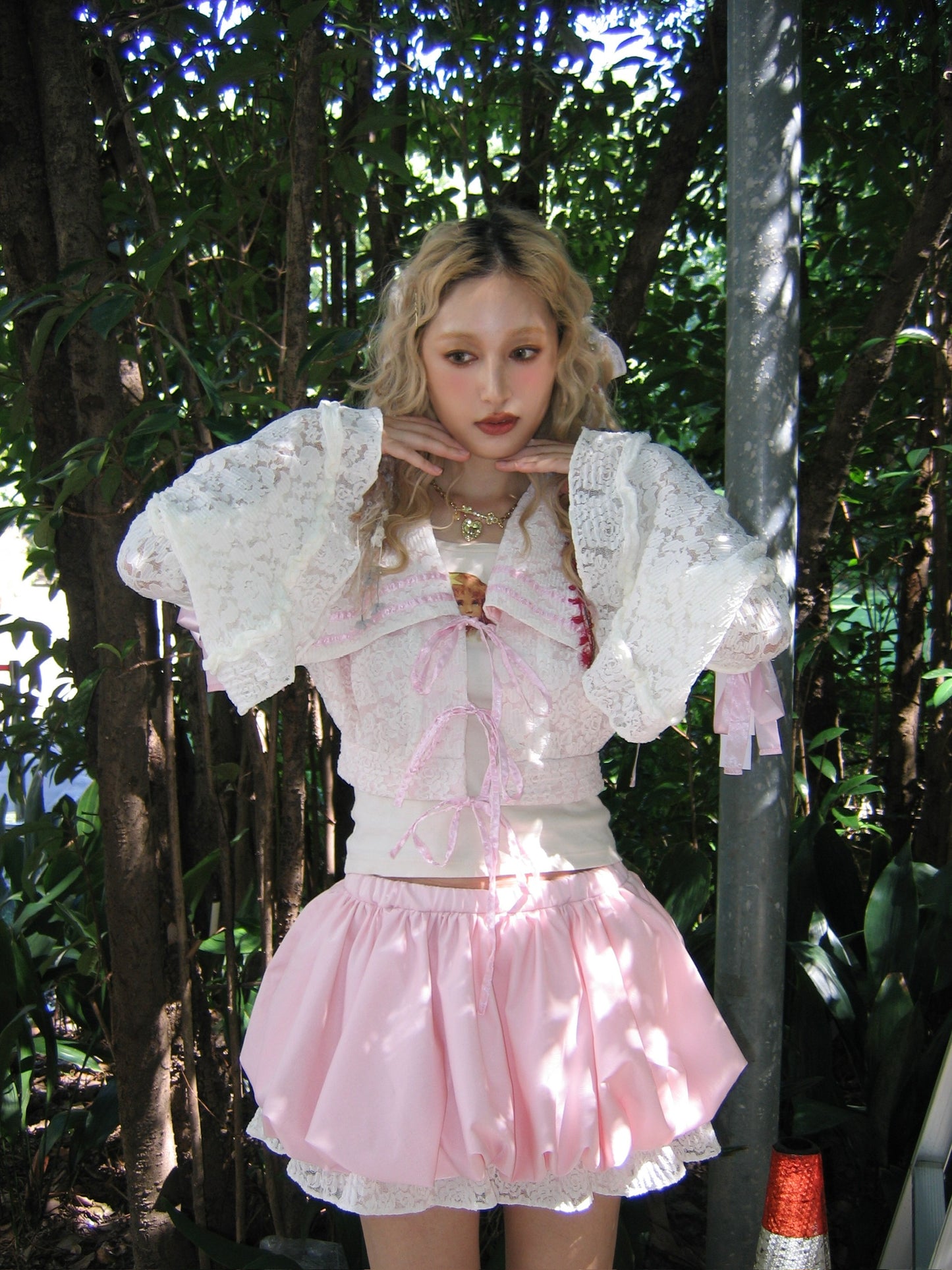 Milk Blossom Cardigan + Detachable Sleeves