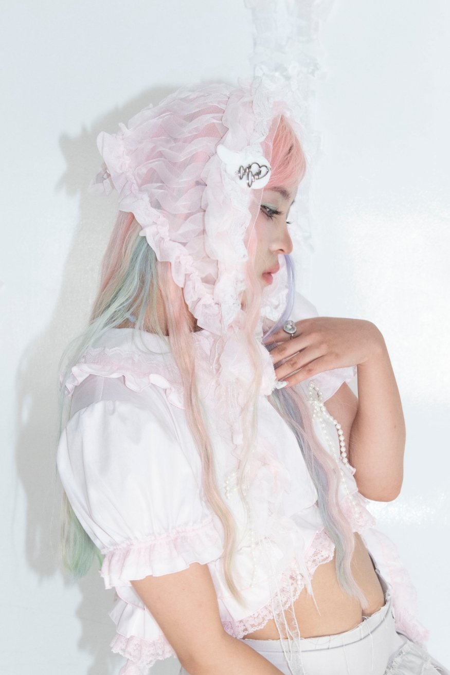 "Be Not Afraid" Babushka Bonnet (Blush)