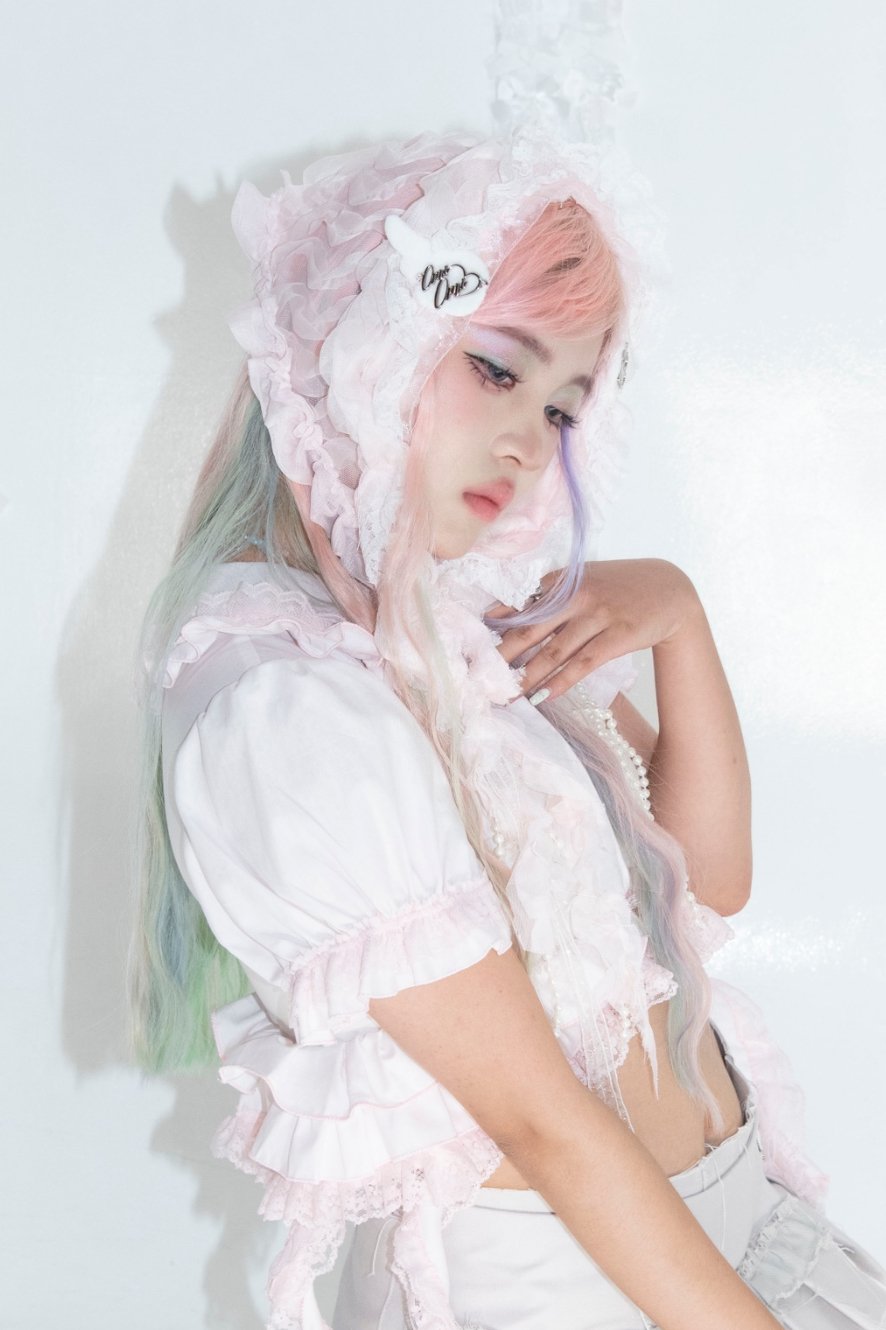 "Be Not Afraid" Babushka Bonnet (Blush)