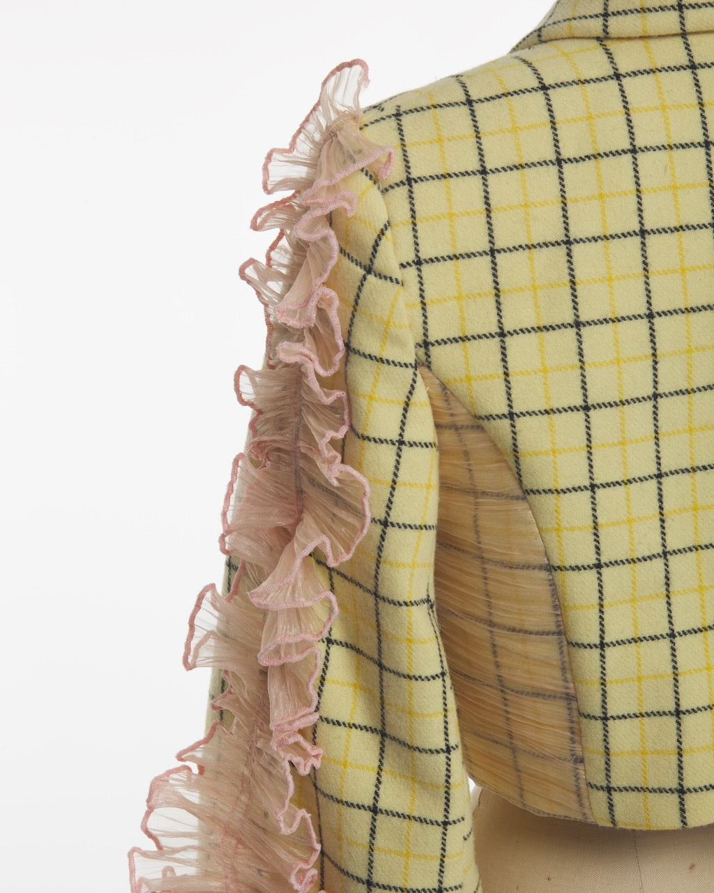 Playful Yellow Tailored Jacket