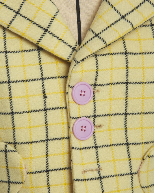 Playful Yellow Tailored Jacket