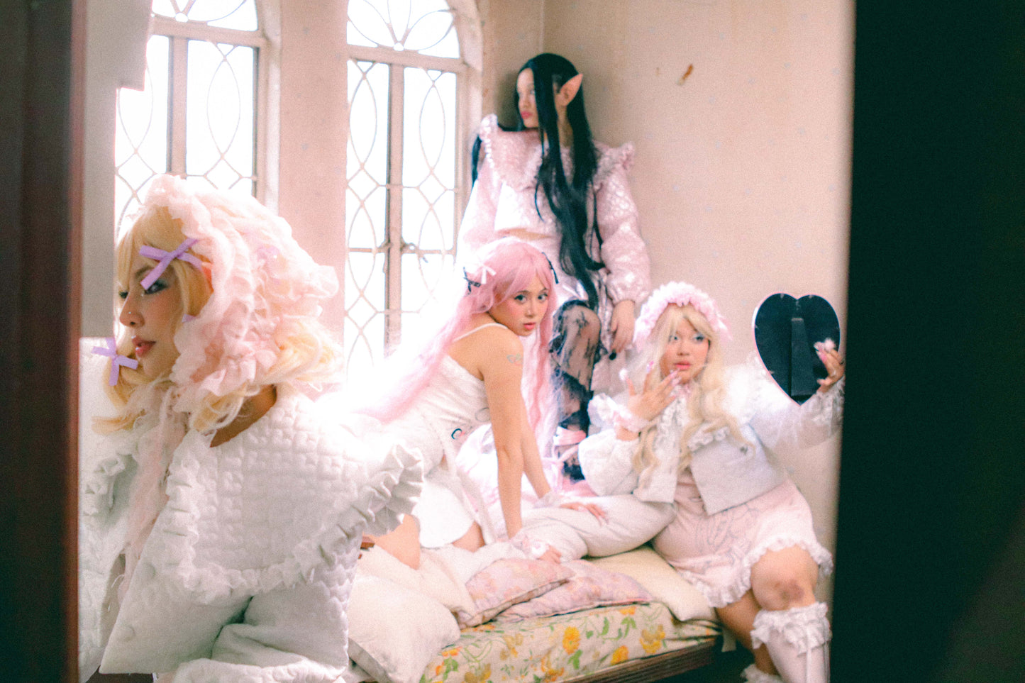 "Be Not Afraid" Babushka Bonnet (Blush)