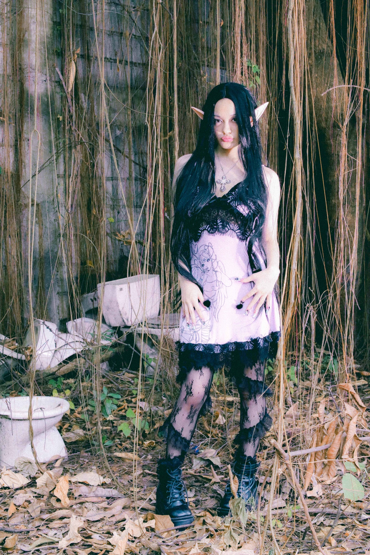 Seraphim Slip Dress Purple