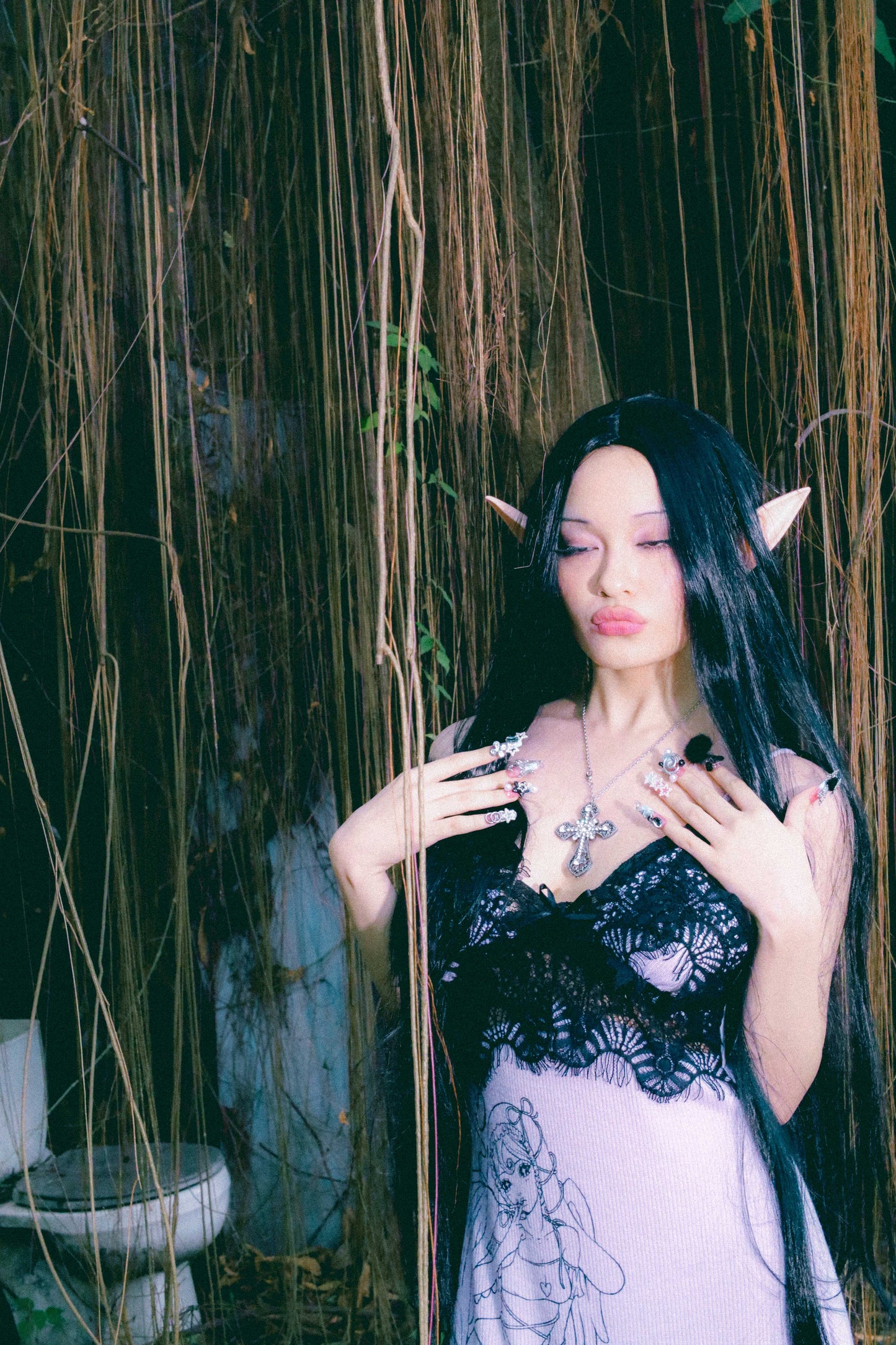 Seraphim Slip Dress Purple