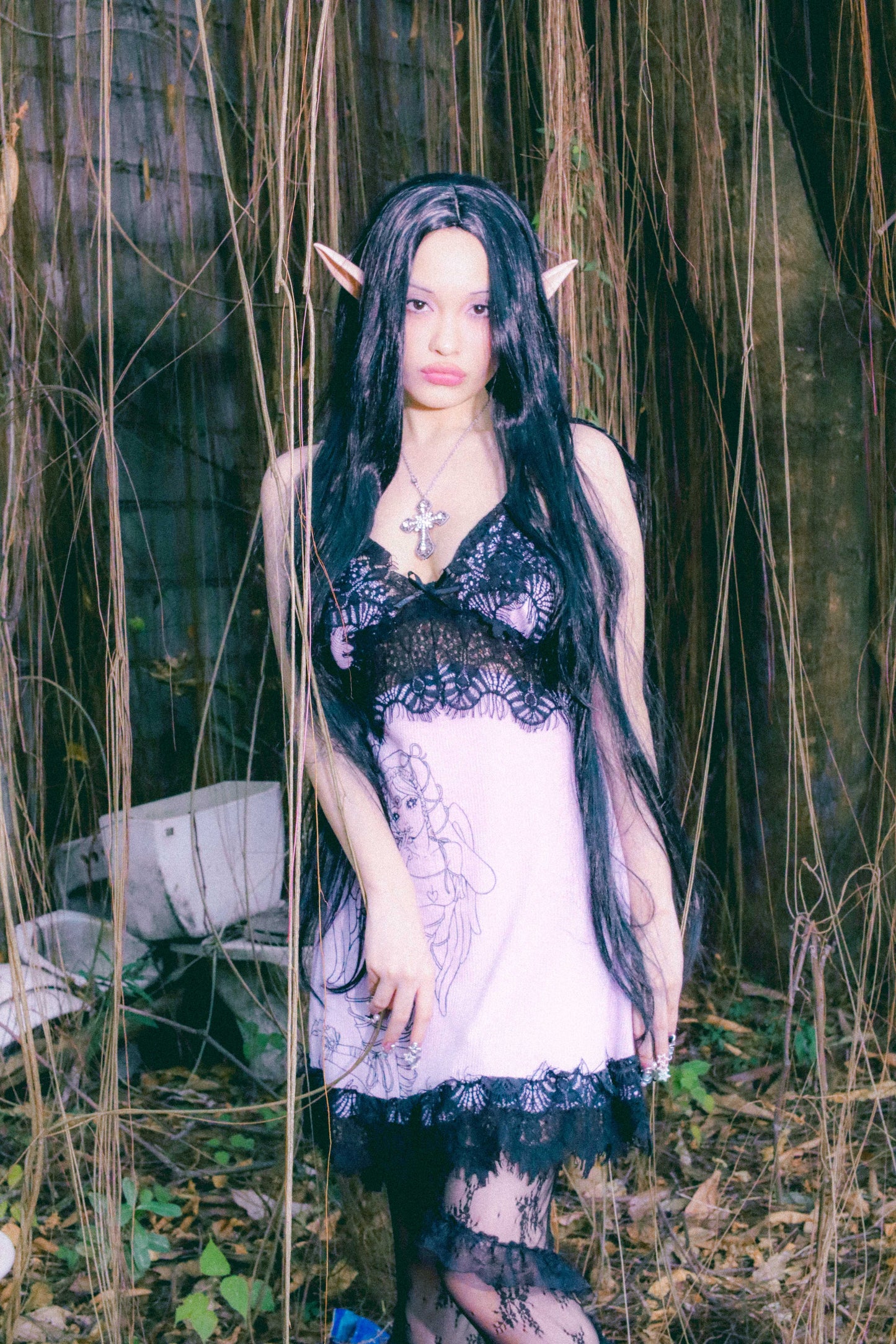 Seraphim Slip Dress Purple