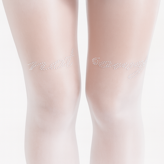 "Not Sorry" Stockings in Pure White