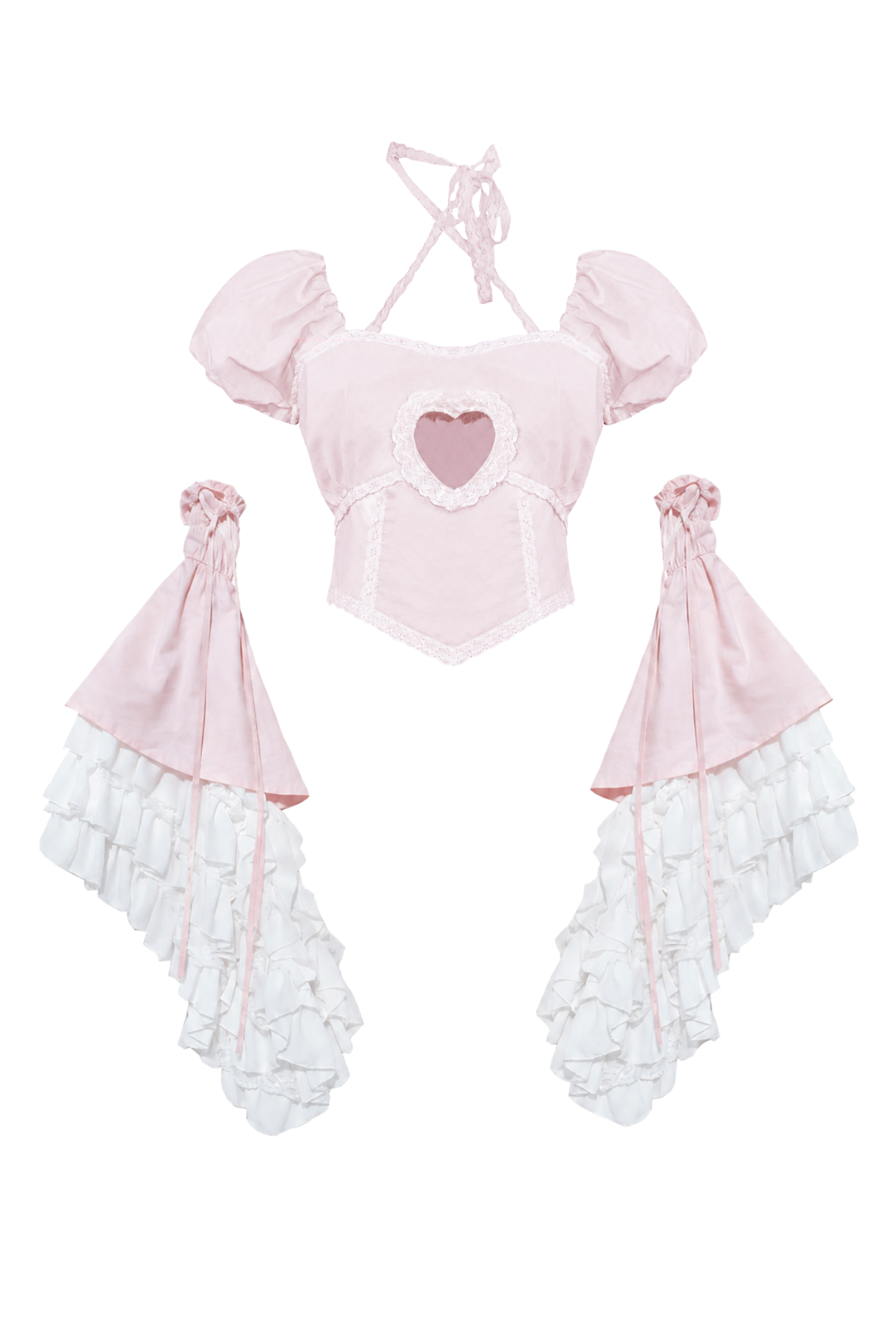 Maiden's Armor Blouse & Arm Warmers (Pink)