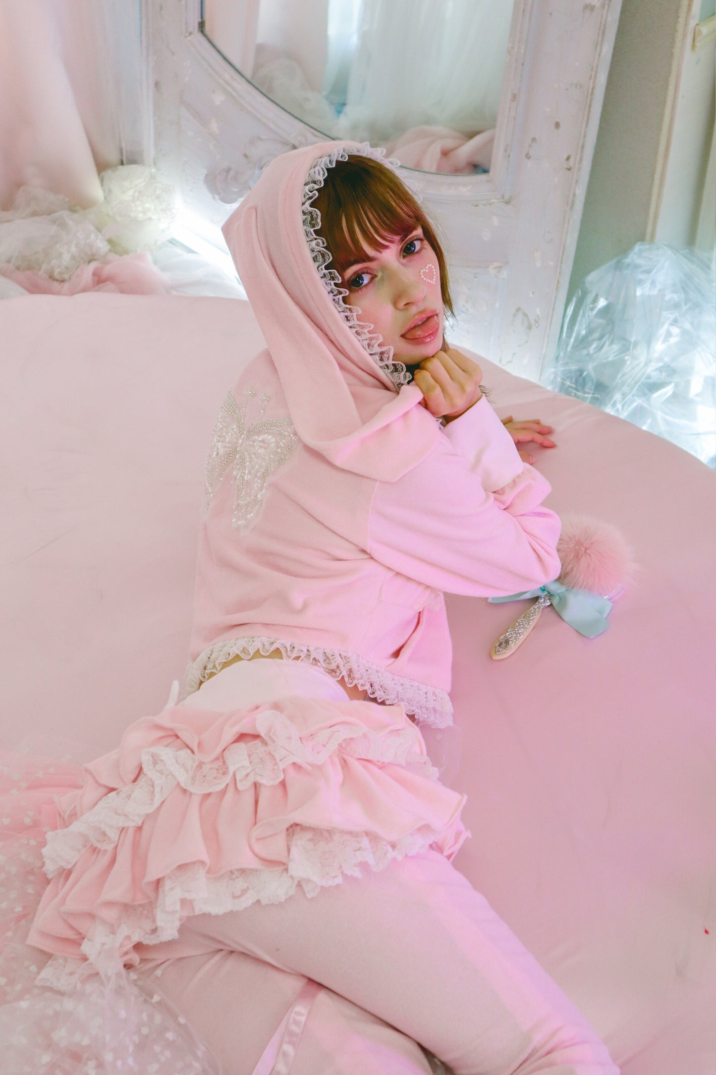 Dreamy Doll Velour Jogger Skirt  (Refresh!)