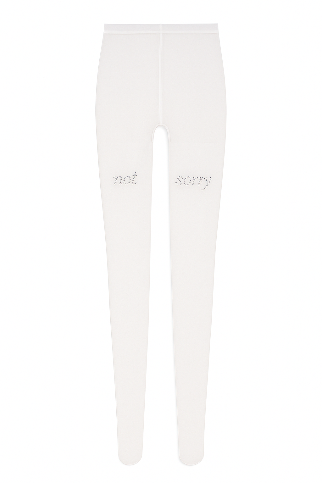 "Not Sorry" Stockings in Pure White