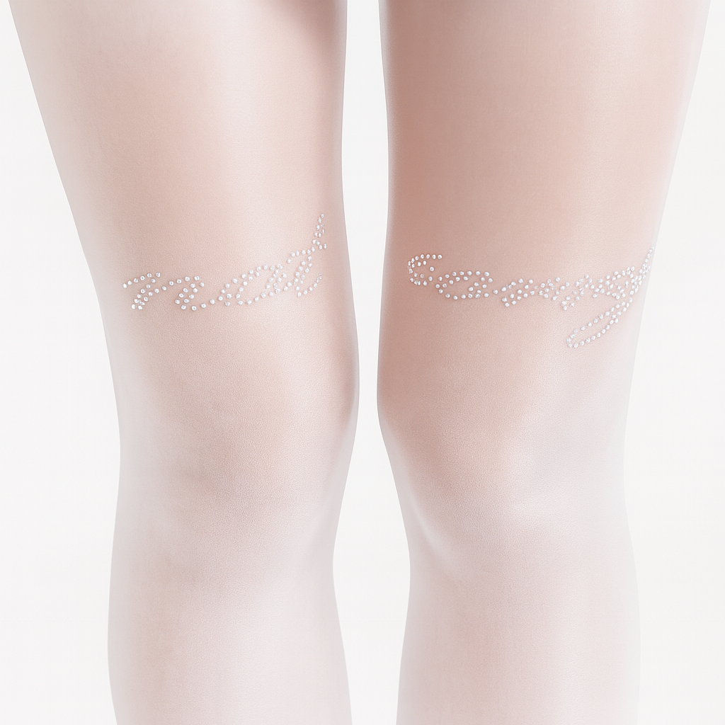 "Not Sorry" Stockings in Pure White